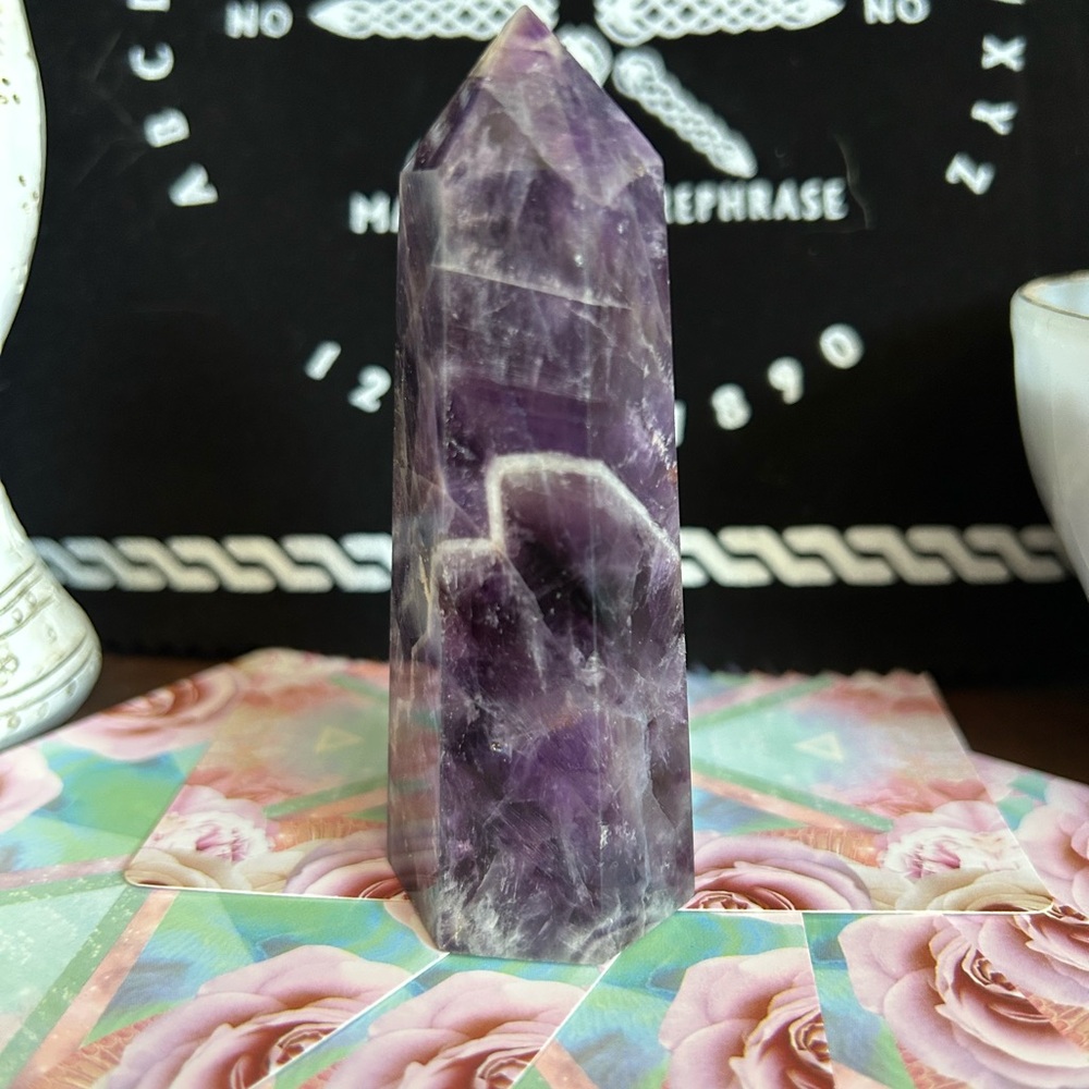 Dream Amethyst Crystal Tower - Purple Crystal Home Accent - Picture 7 of 10